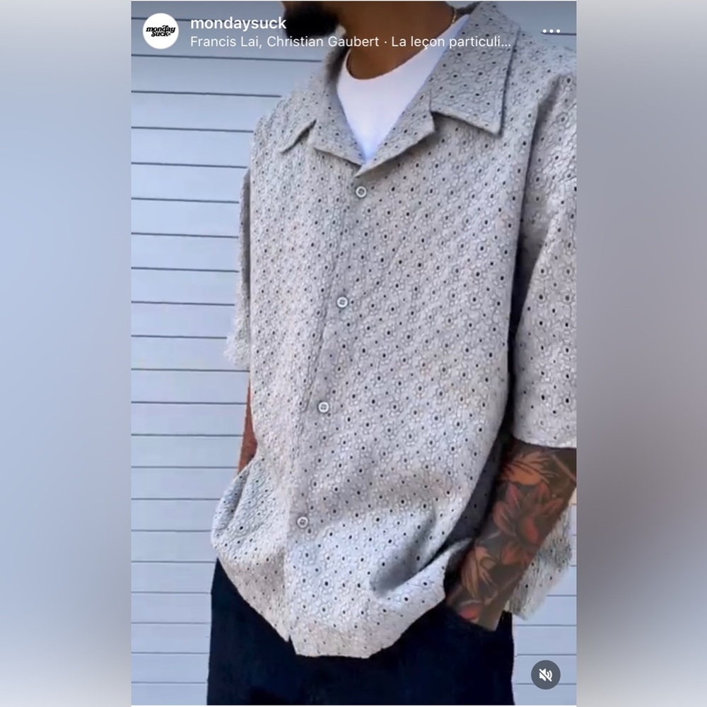 Mondaysuck Barong Americano Camp Collar Button Down